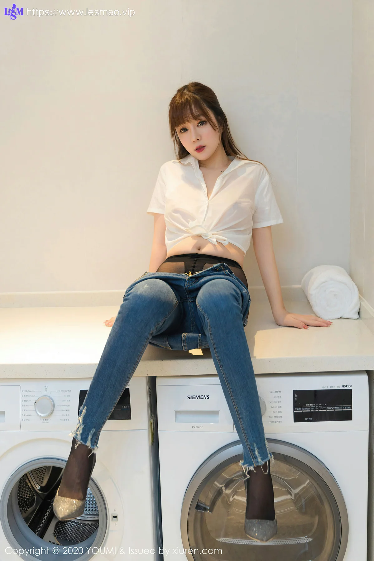 YOUMI 尤蜜荟 Vol.522 湿身诱惑 王雨纯 性感牛仔 妩媚熟女 - 46