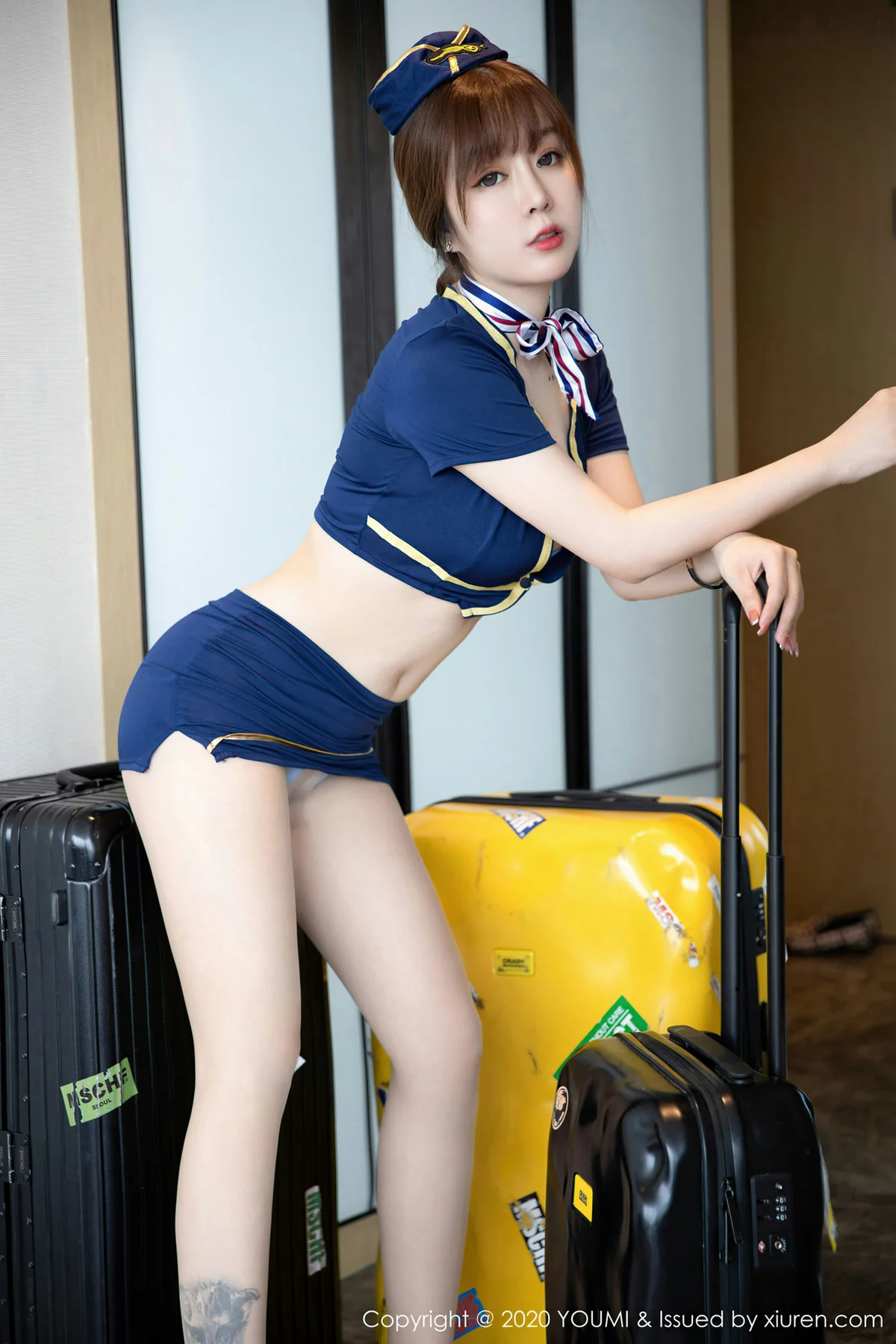 YOUMI 尤蜜荟 Vol.524 王雨纯 空姐制服 - 34