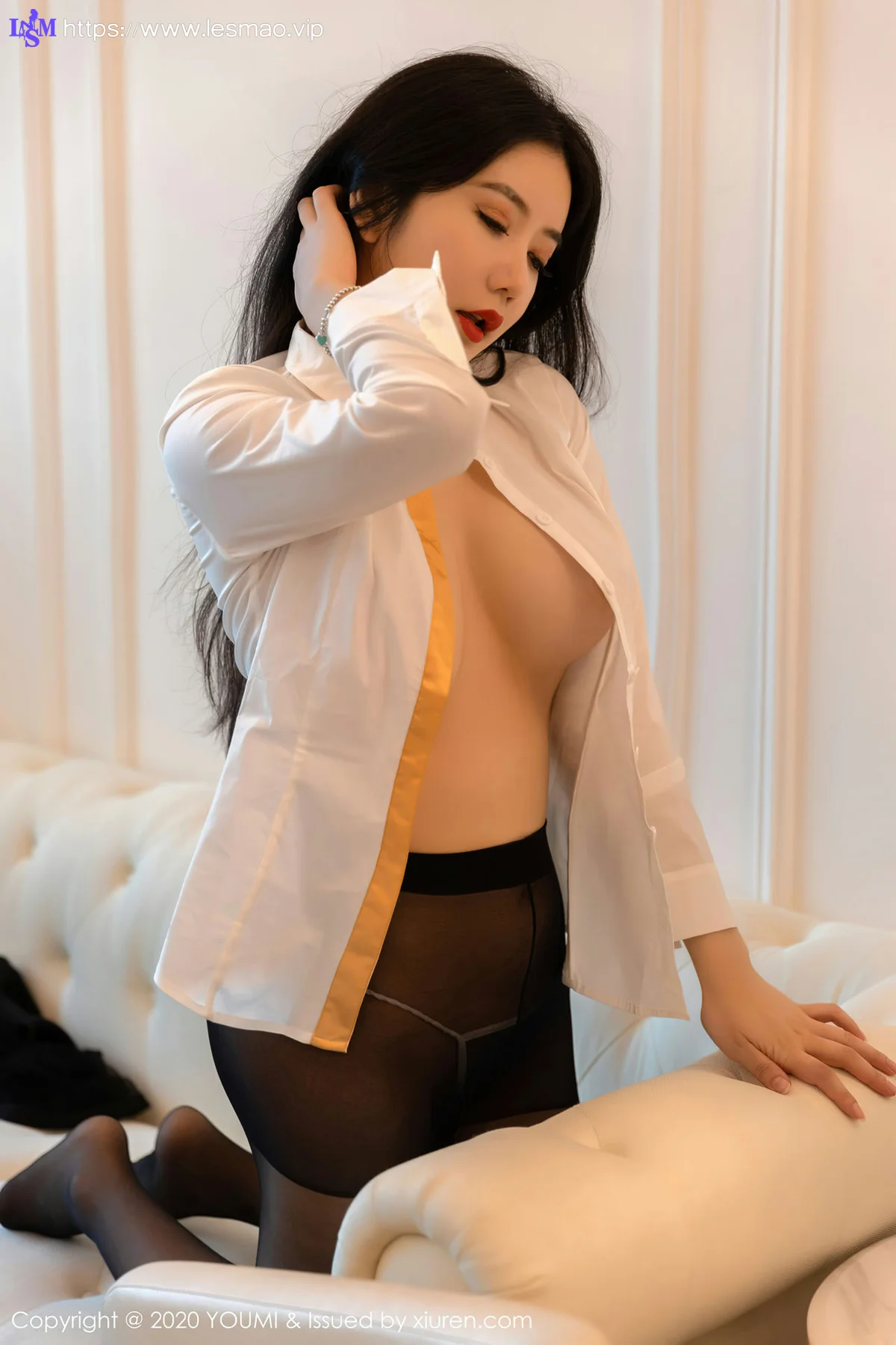 YOUMI 尤蜜荟 Vol.579 超短裙黑丝熟女  心妍小公主 - 58