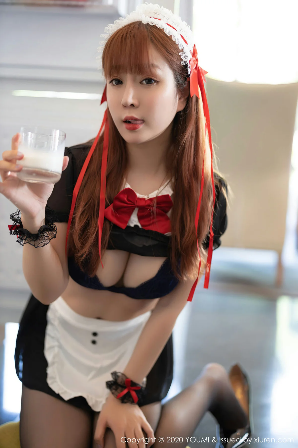 YOUMI 尤蜜荟 Vol.581 黑色女仆性感 王雨纯 - 21
