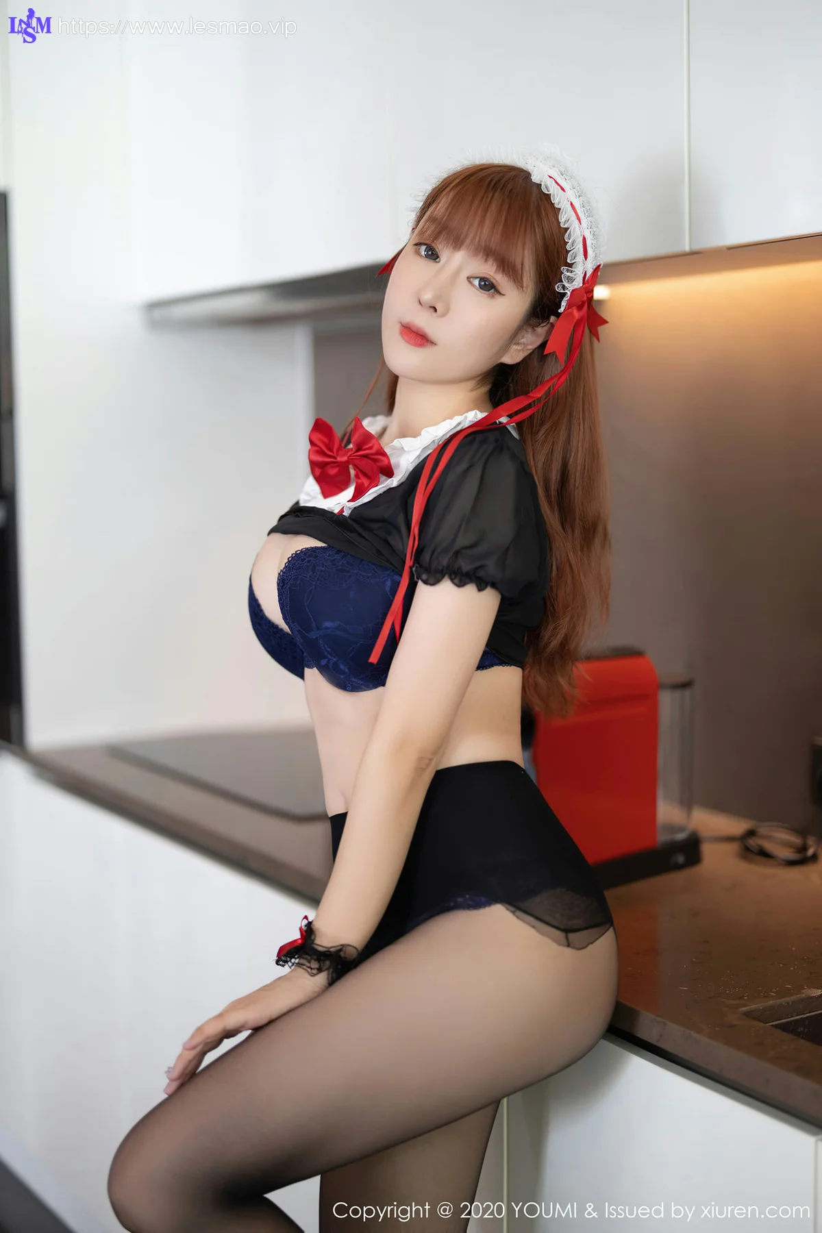 YOUMI 尤蜜荟 Vol.581 黑色女仆性感 王雨纯 - 34