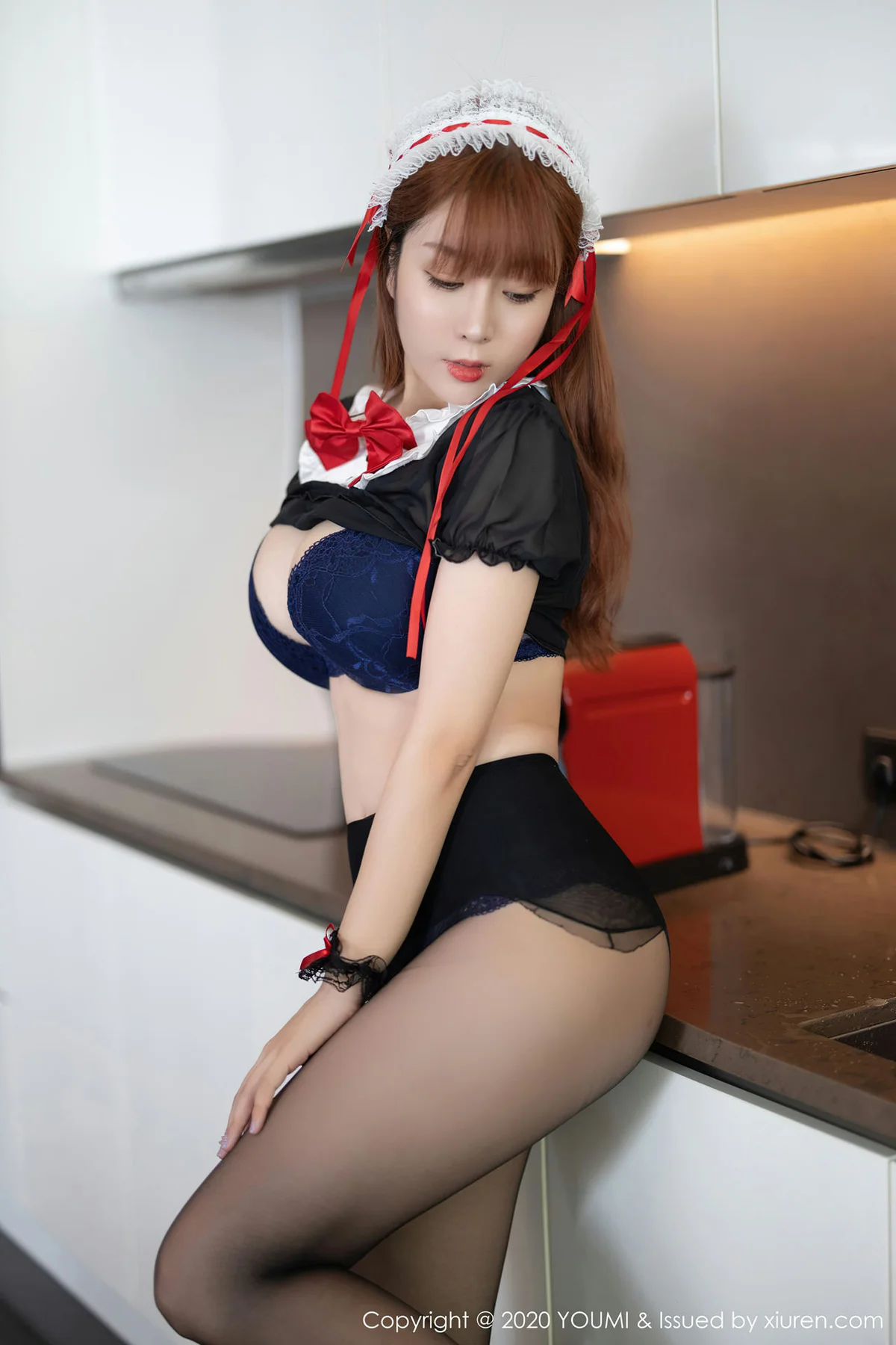 YOUMI 尤蜜荟 Vol.581 黑色女仆性感 王雨纯 - 35