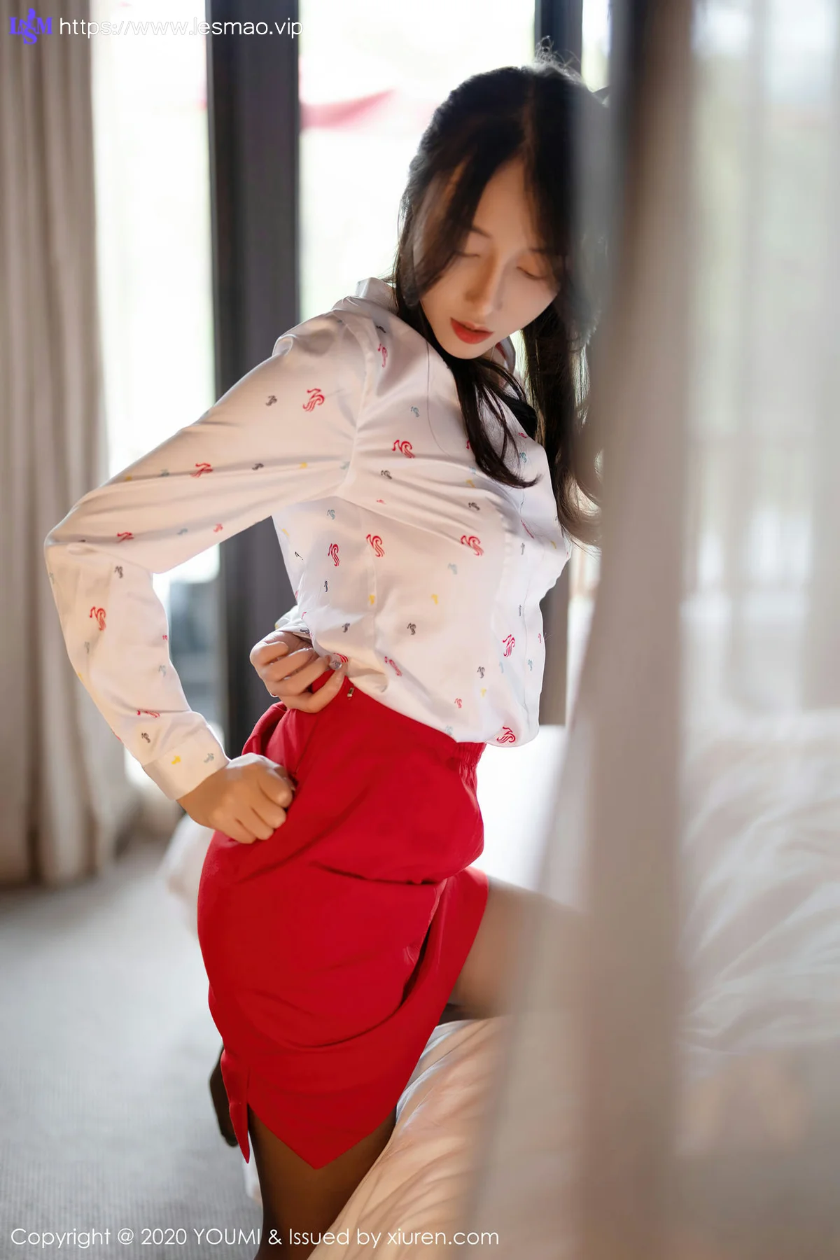 YOUMI 尤蜜荟 Vol.582 红色空乘制服 玥儿玥er - 40