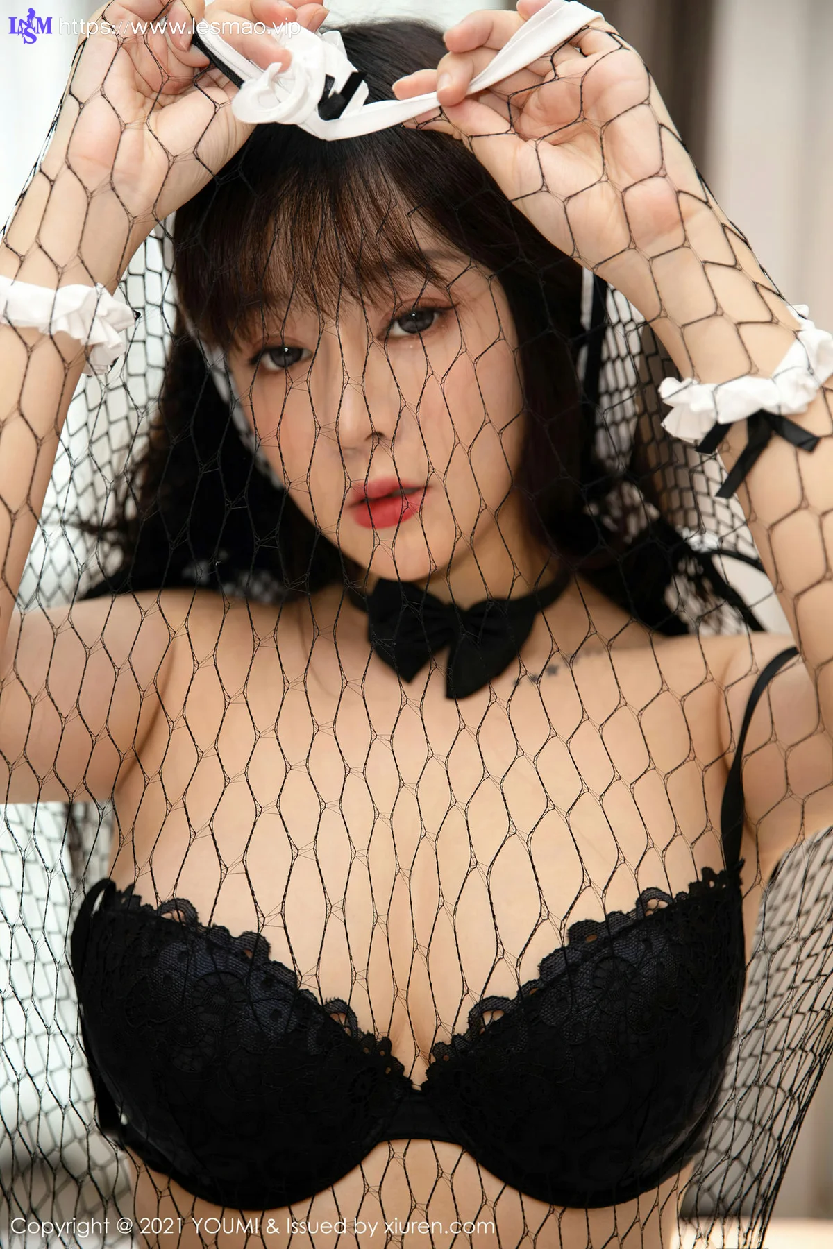 YOUMI 尤蜜荟 Vol.593 网格内衣和魅惑黑丝 王雨纯 - 18