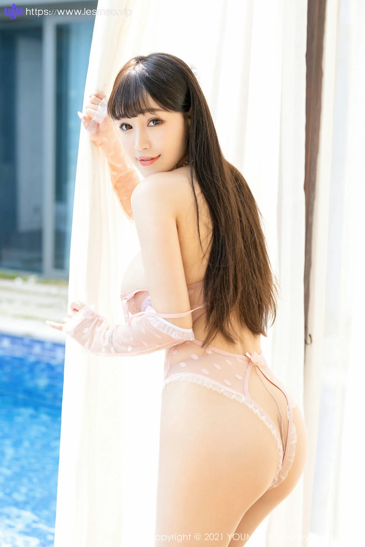 YOUMI 尤蜜荟 Vol.624 细腻粉色镂空服饰 朱可儿Flower 三亚旅拍 - 18