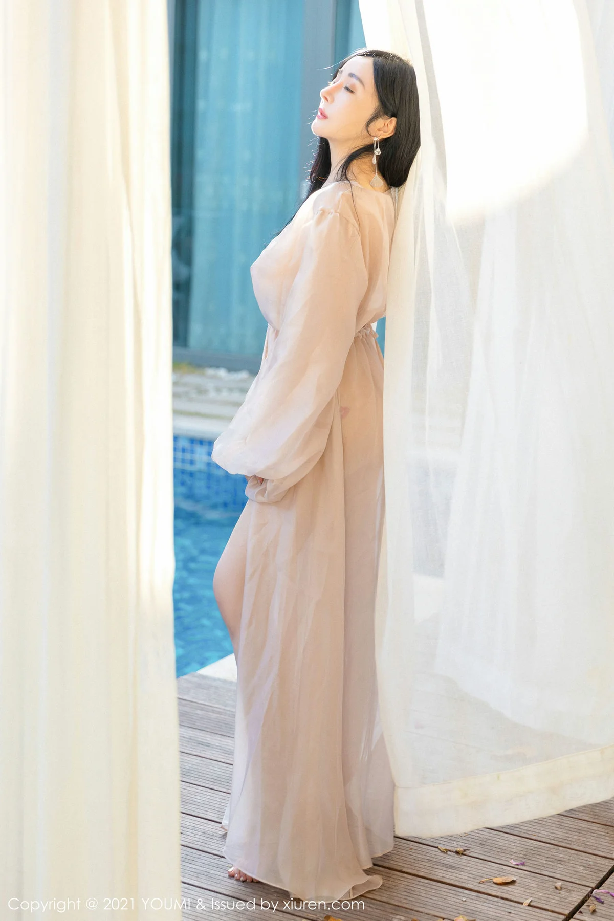 YOUMI 尤蜜荟 Vol.631 轻薄通透长裙 允爾 爆乳美胸三亚旅拍 - 30