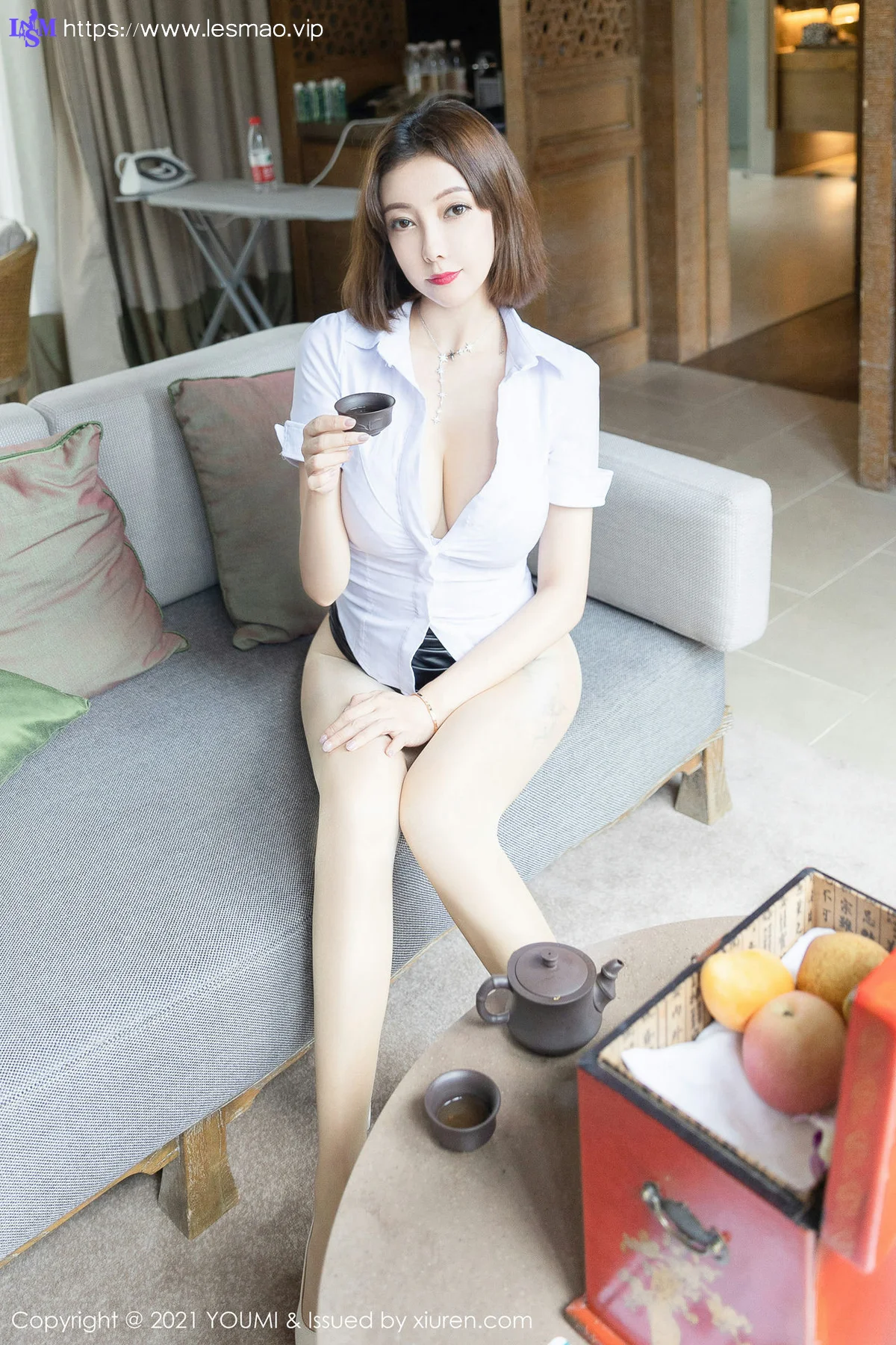 YOUMI 尤蜜荟 Vol.704 魅力皮裙 果儿Victoria 阳朔旅拍2 - 14