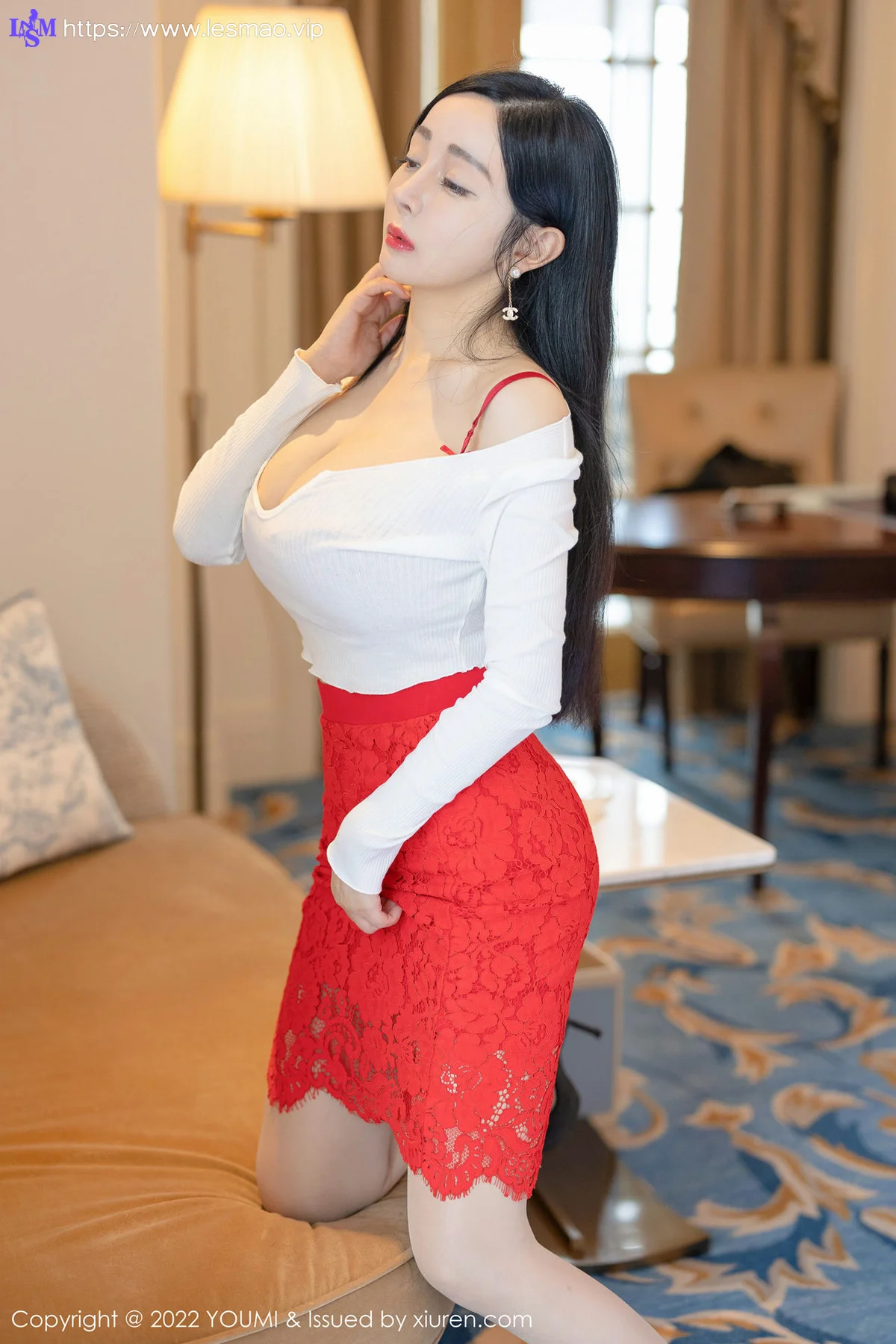YOUMI 尤蜜荟 Vol.746 红色内衣 允爾 性感写真1 - 15