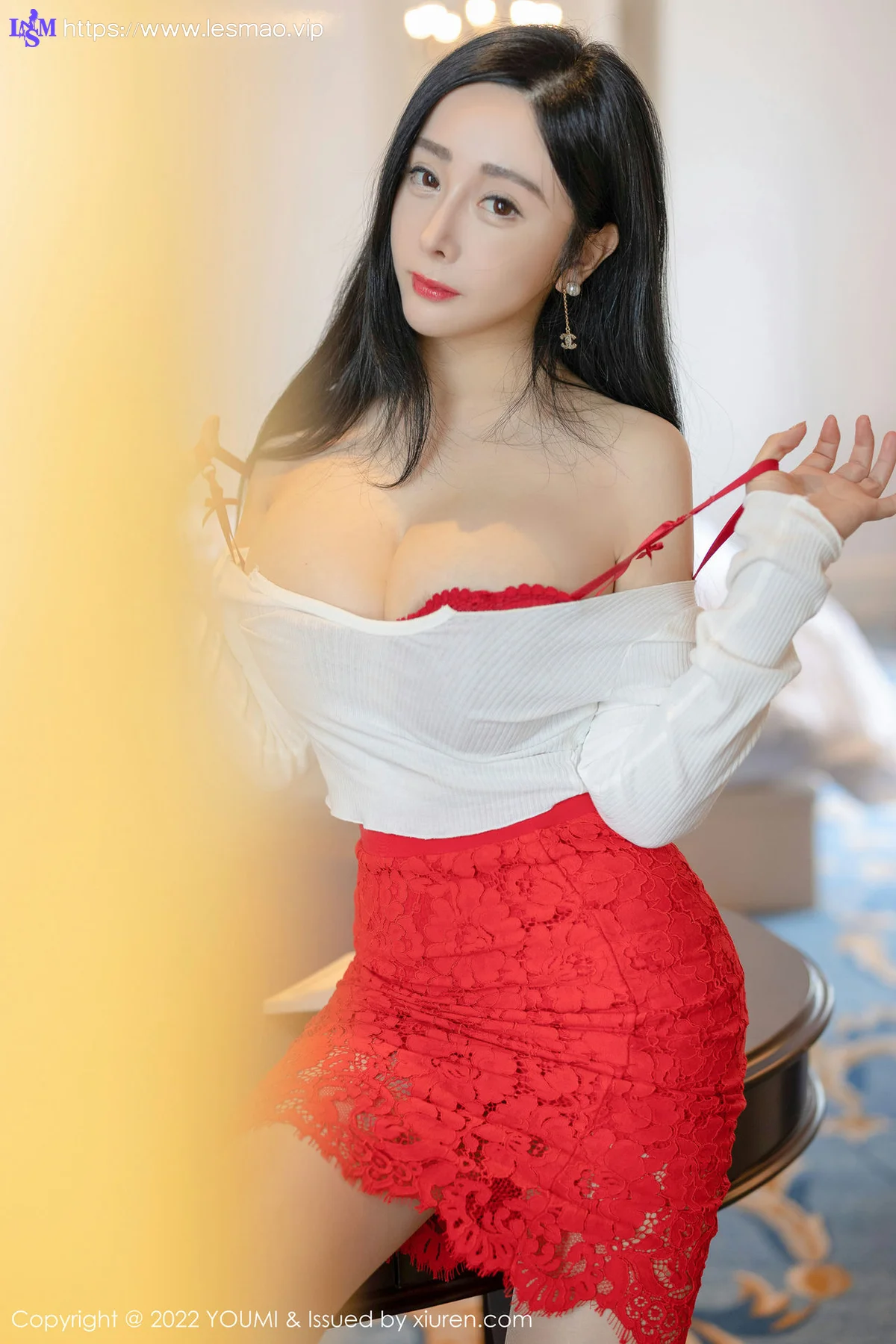 YOUMI 尤蜜荟 Vol.746 红色内衣 允爾 性感写真1 - 41