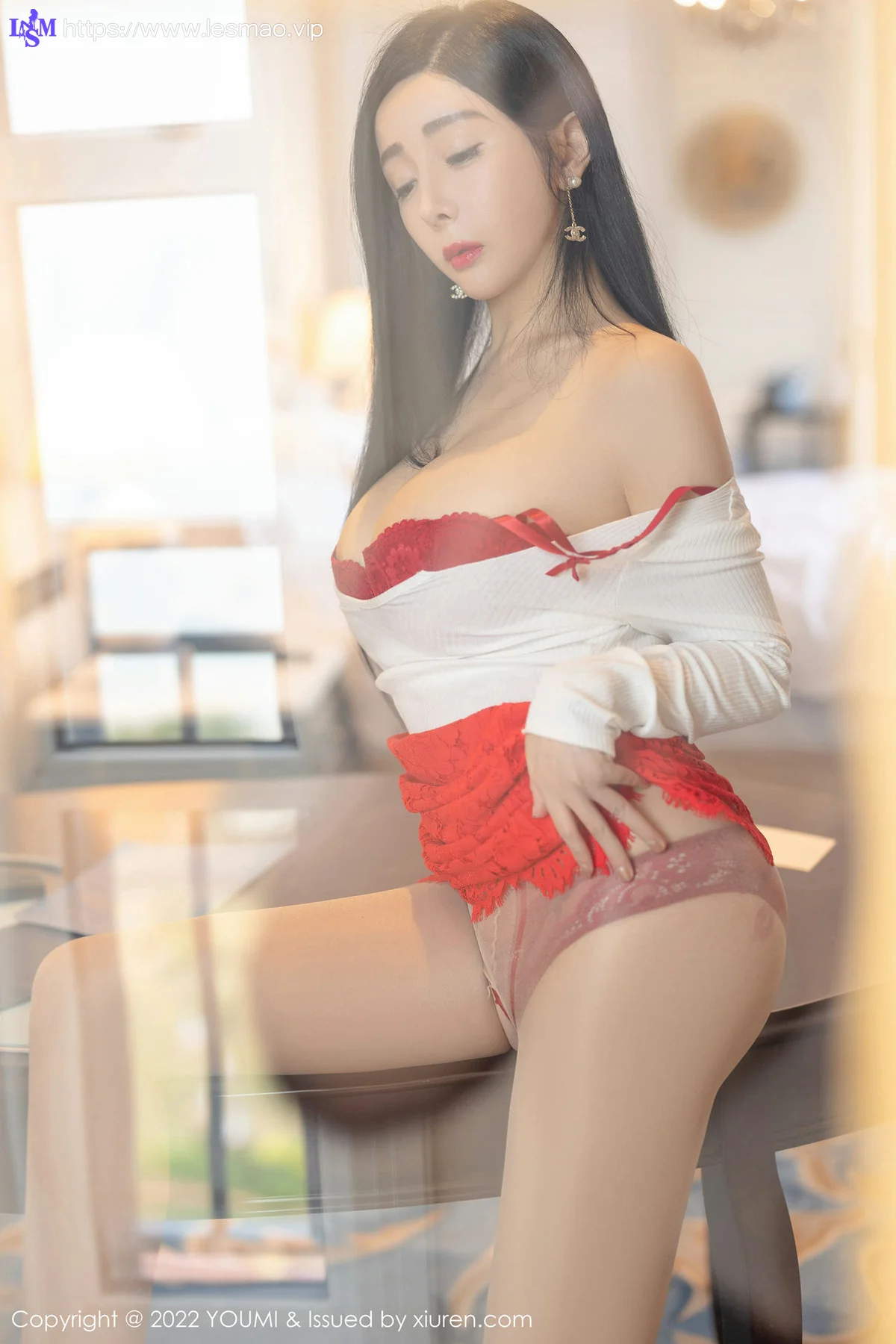 YOUMI 尤蜜荟 Vol.746 红色内衣 允爾 性感写真1 - 43