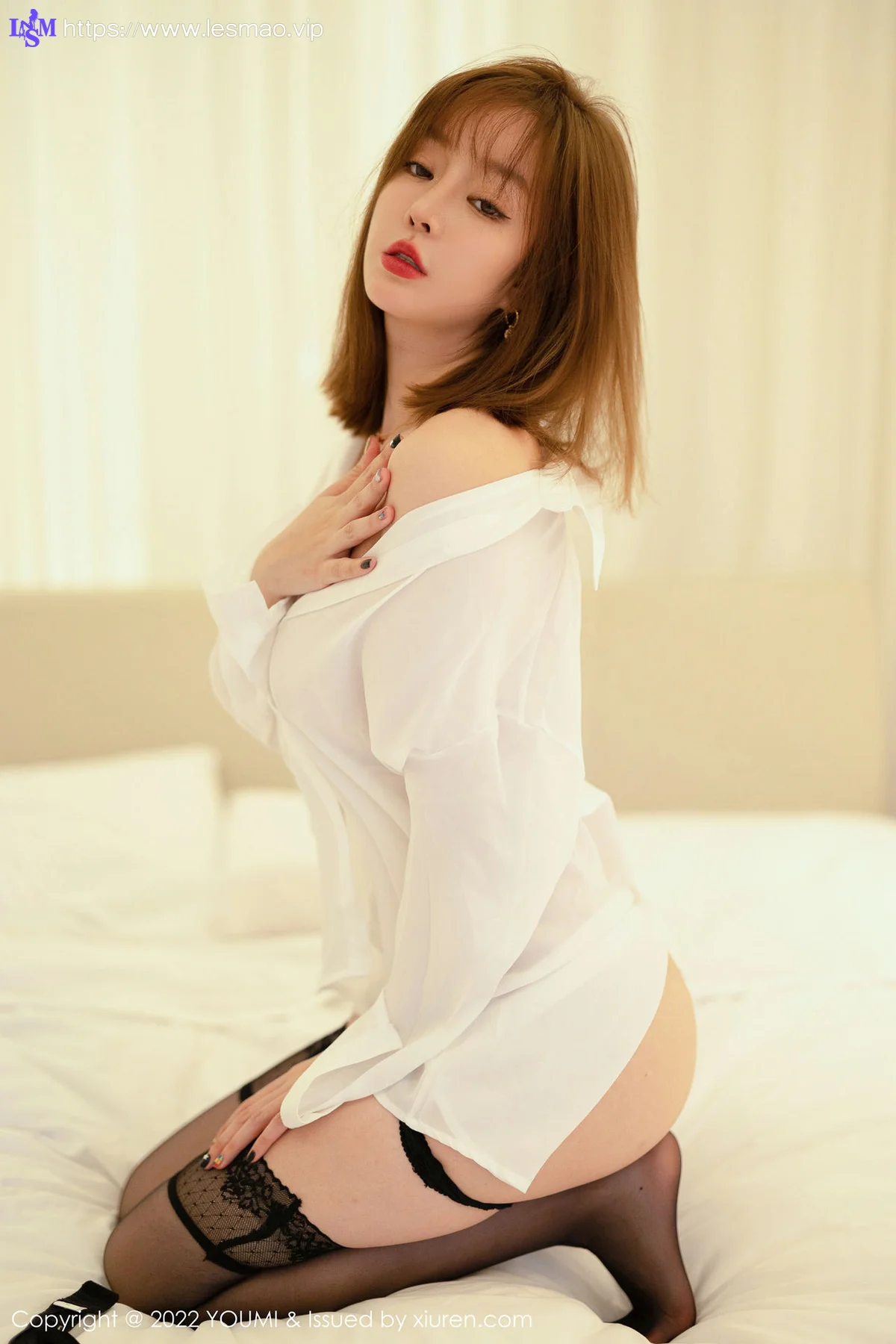 YOUMI 尤蜜荟 Vol.767 白色轻透上衣 王雨纯 三亚旅拍33 - 59