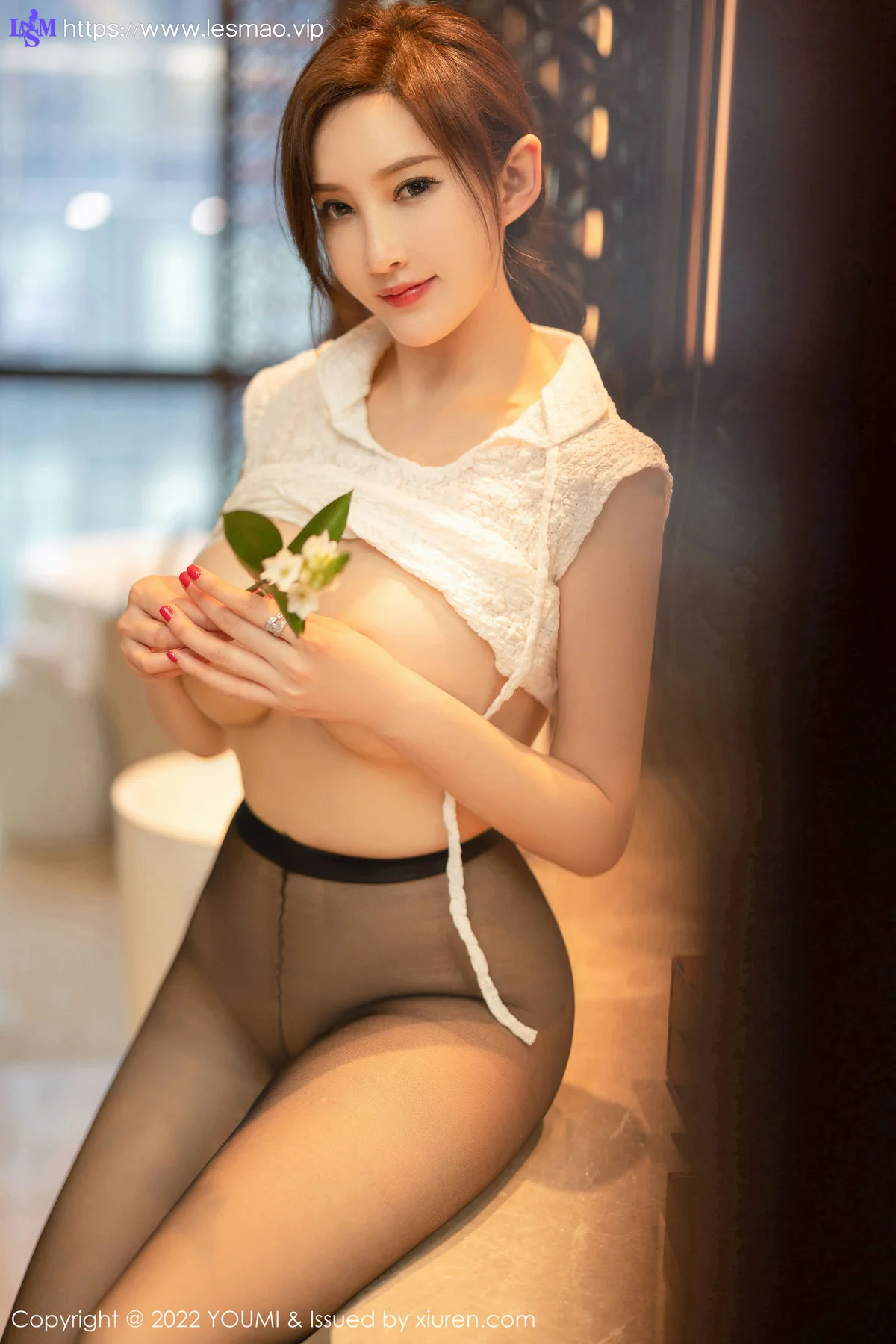 YOUMI 尤蜜荟 Vol.844 奶瓶土肥圆矮挫丑黑穷 白色旗袍性感私房 - 48