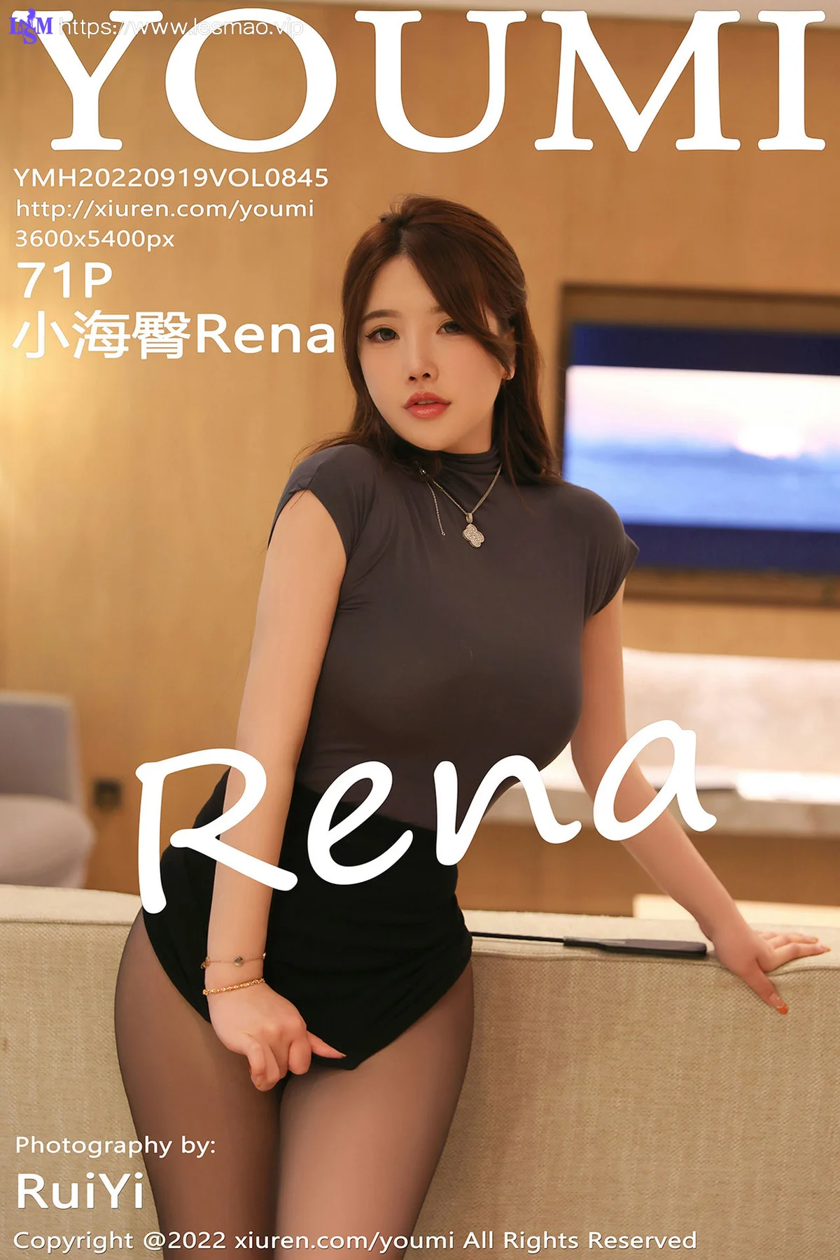 YOUMI 尤蜜荟 Vol.845 小海臀Rena 黑色短裙海南万宁旅拍 - 72