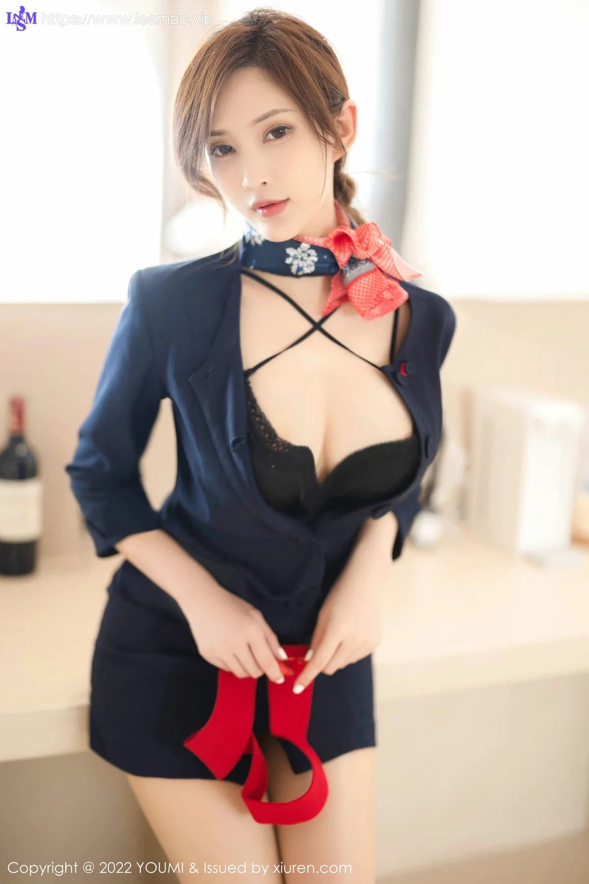 YOUMI 尤蜜荟 Vol.858 奶瓶土肥圆矮挫丑黑穷 空姐制服诱惑大... - 25