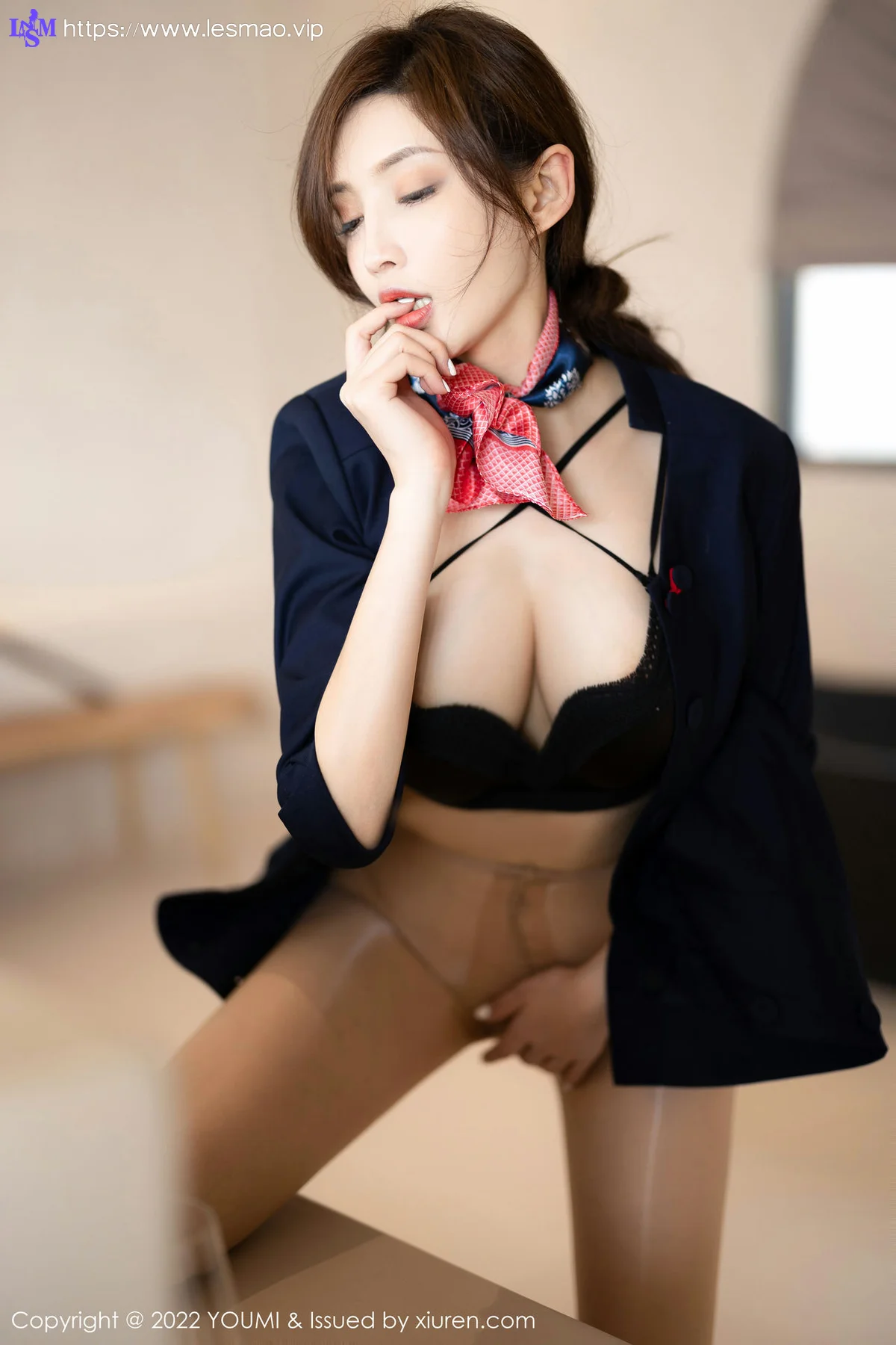 YOUMI 尤蜜荟 Vol.858 奶瓶土肥圆矮挫丑黑穷 空姐制服诱惑大... - 40
