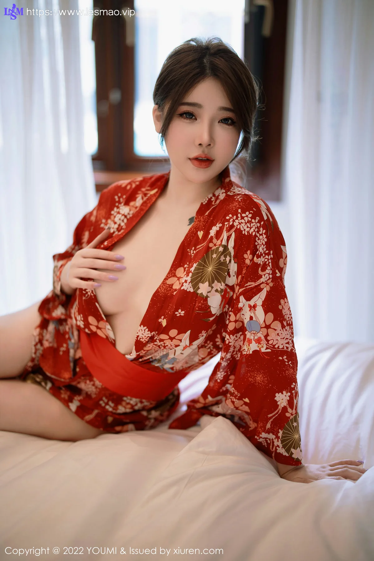 YOUMI 尤蜜荟 Vol.865 小海臀Rena 红色日式和服西双版纳旅拍 - 12