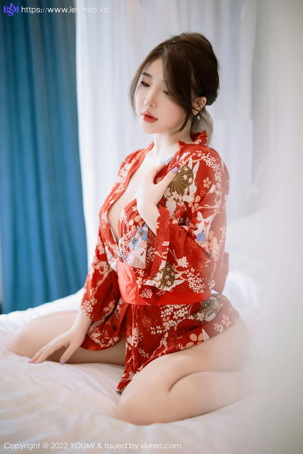 YOUMI 尤蜜荟 Vol.865 小海臀Rena 红色日式和服西双版纳旅拍 - 22