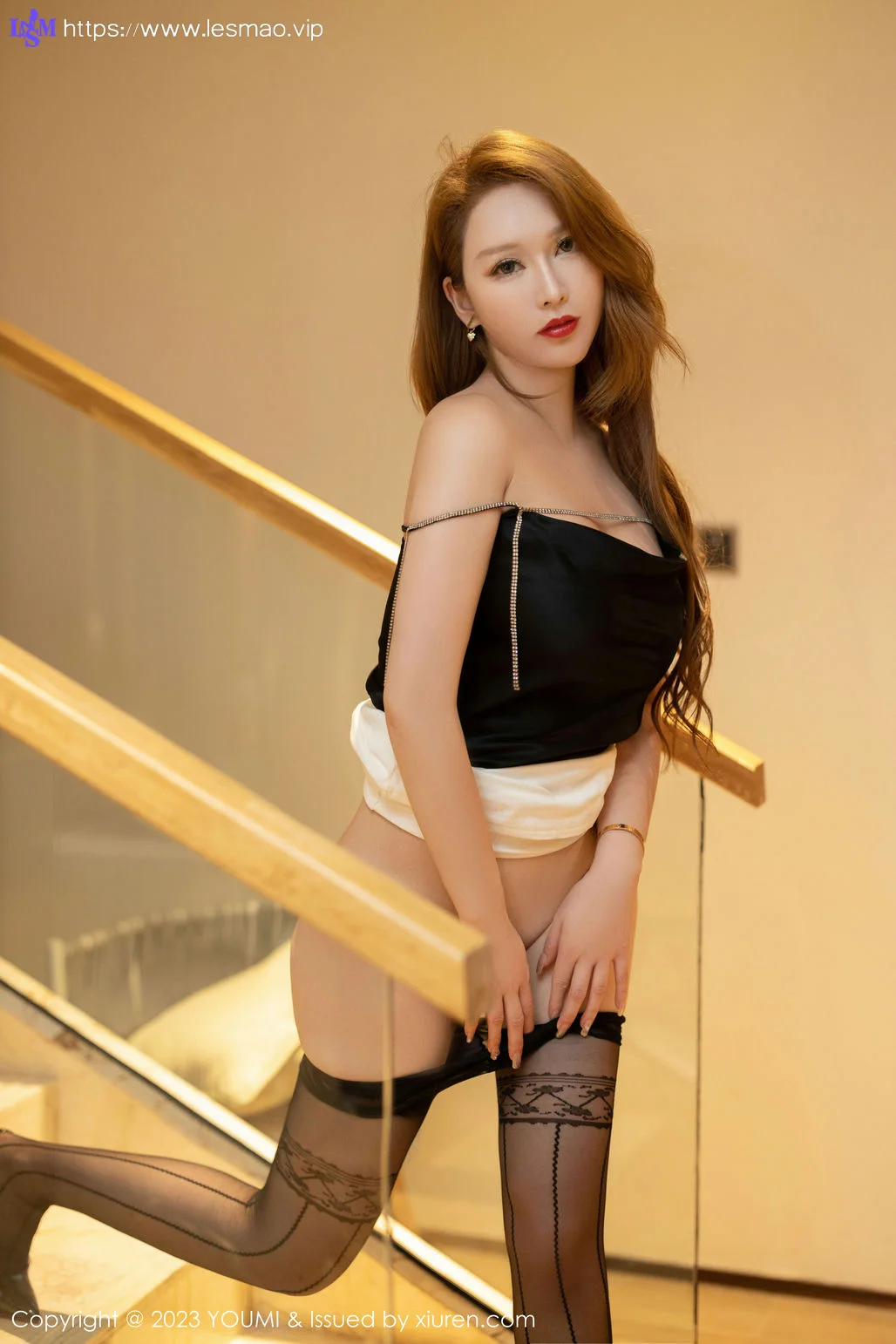 YOUMI 尤蜜荟 Vol.898 尤妮丝Egg 魅惑黑丝性感写真 - 12
