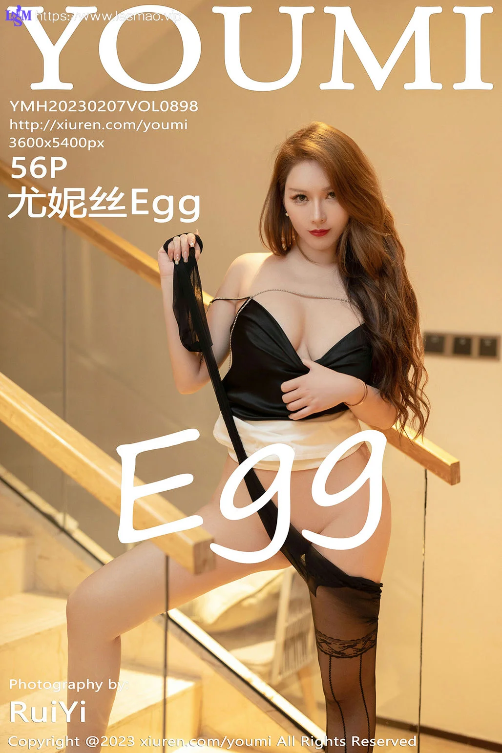 YOUMI 尤蜜荟 Vol.898 尤妮丝Egg 魅惑黑丝性感写真 - 57