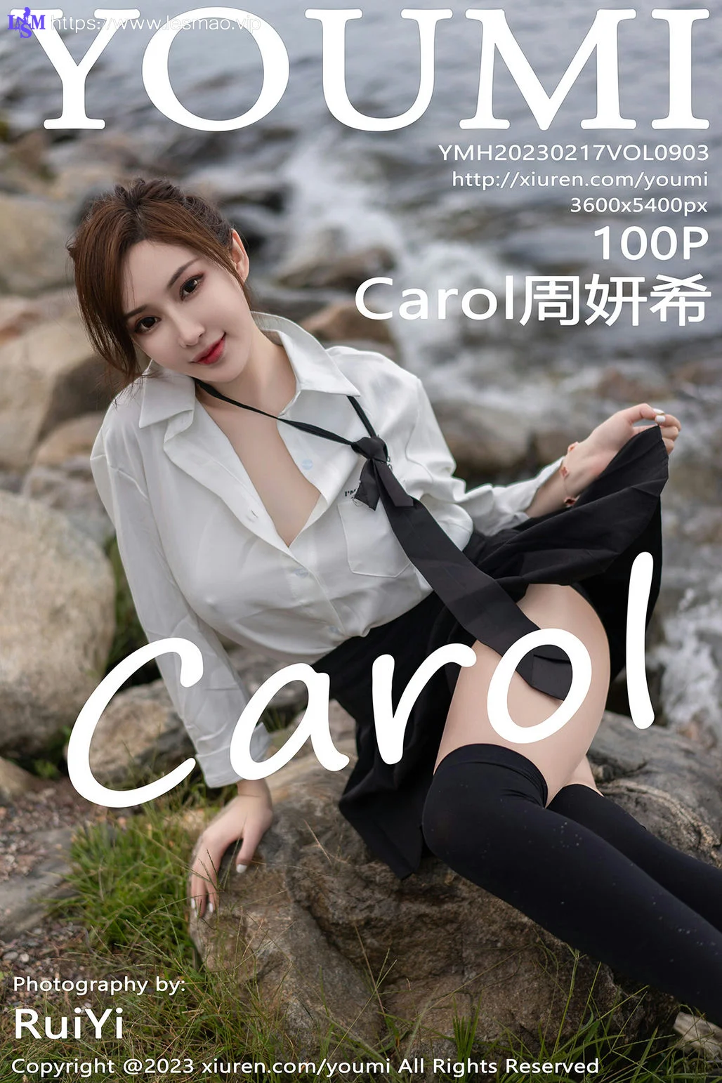 YOUMI 尤蜜荟 Vol.903 Carol周妍希 黑色长筒袜大理旅拍1 - 101