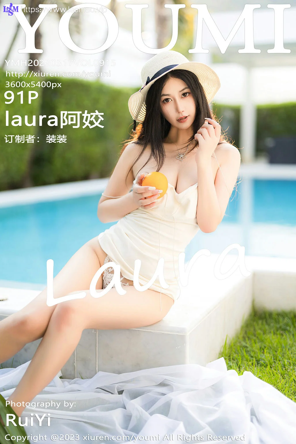 YOUMI 尤蜜荟 Vol.915 laura阿姣 白色吊带短裙性感写真 - 92