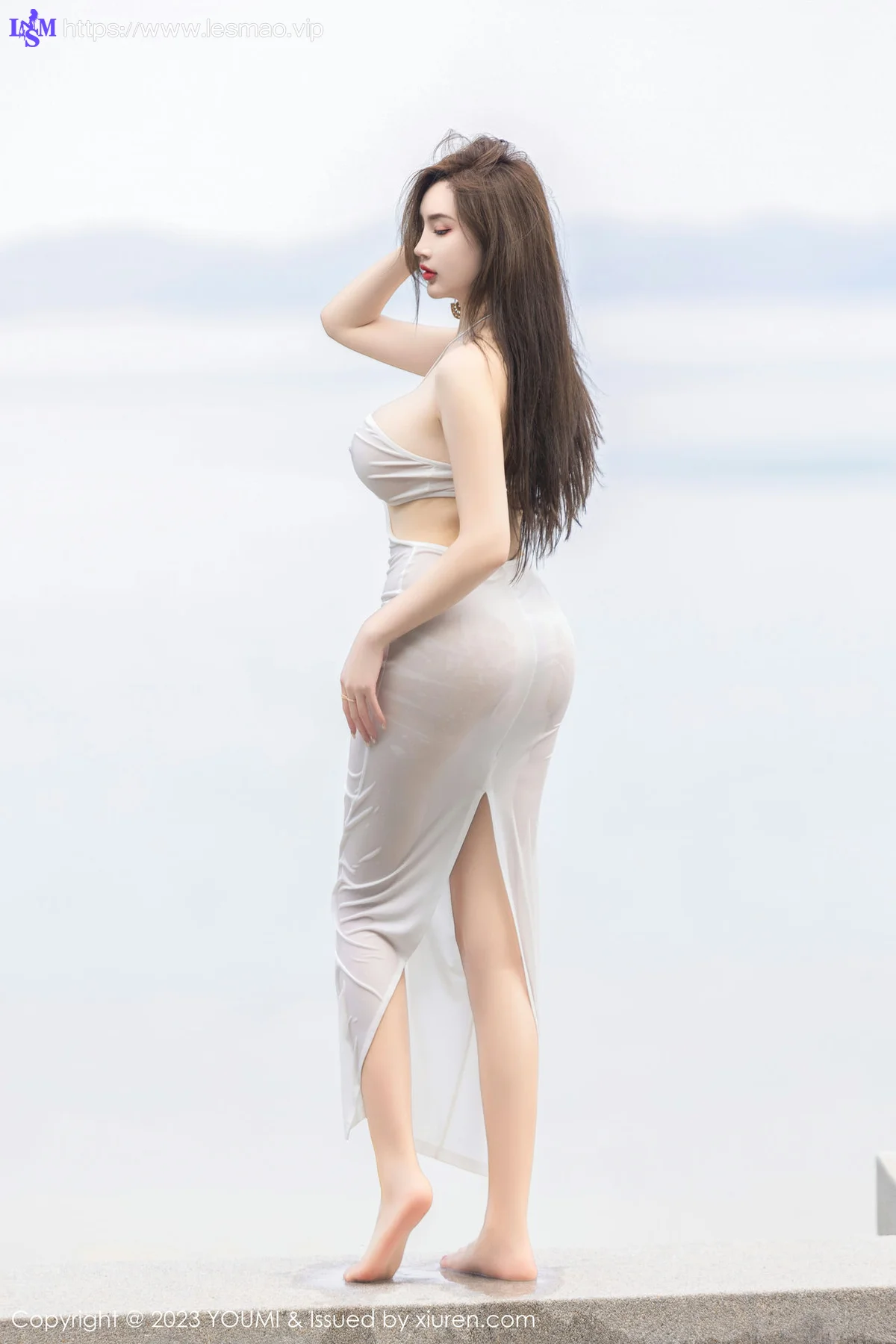 YOUMI 尤蜜荟 Vol.931 Carol周妍希 白色轻透连身长裙泰国旅拍2 - 57