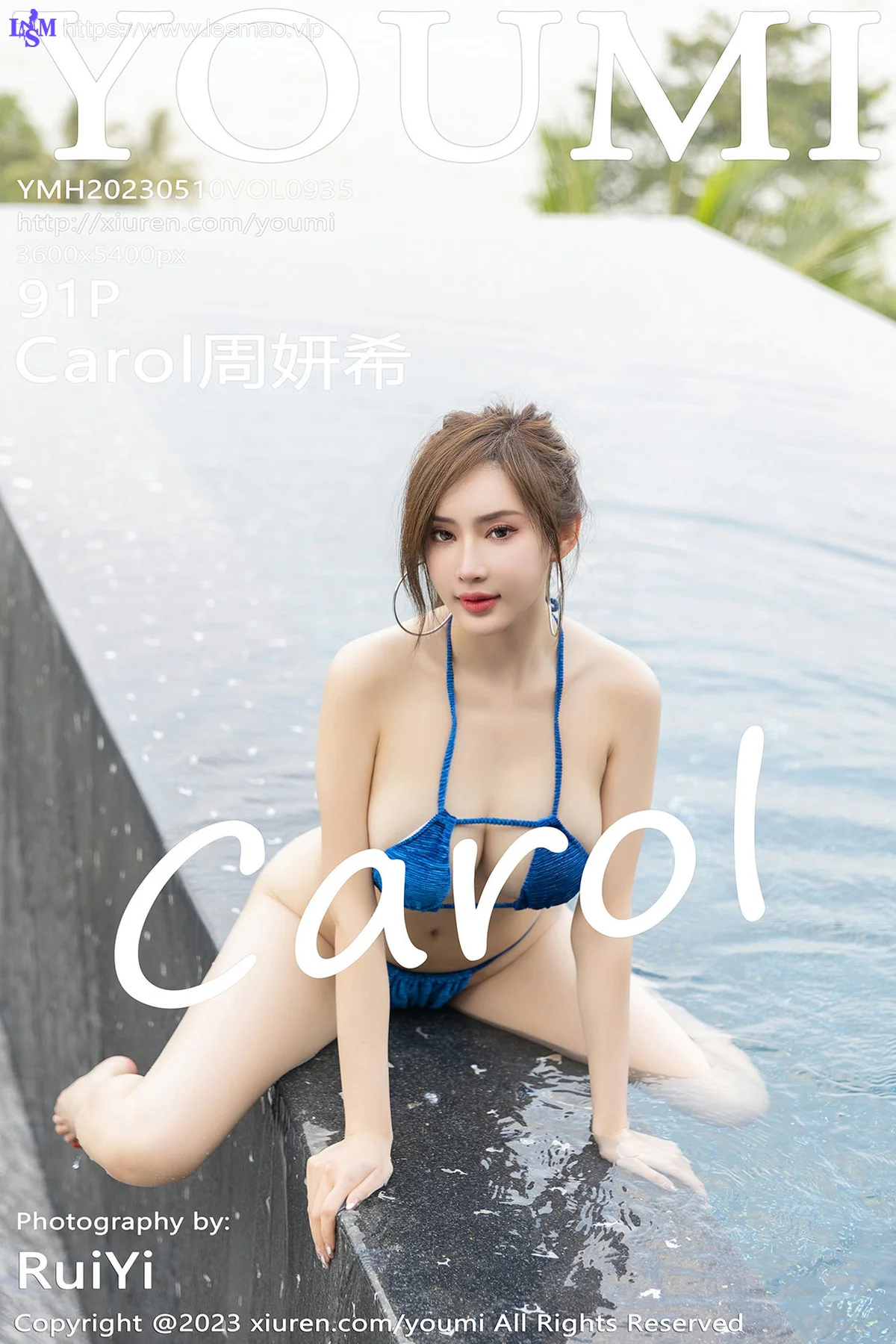 YOUMI 尤蜜荟 Vol.935 Carol周妍希 蓝色比基尼泰国旅拍22 - 92