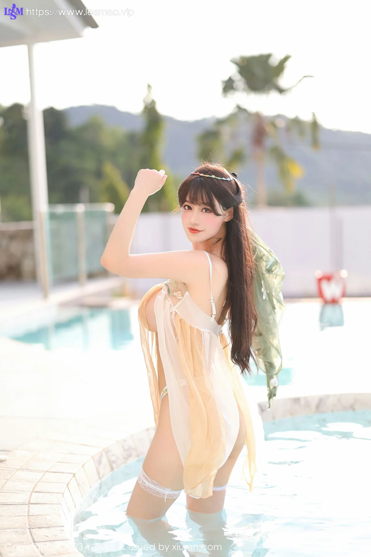 YOUMI 尤蜜荟 Vol.936 朱可儿Flora 诱人白色丝袜普吉岛旅拍111 - 24