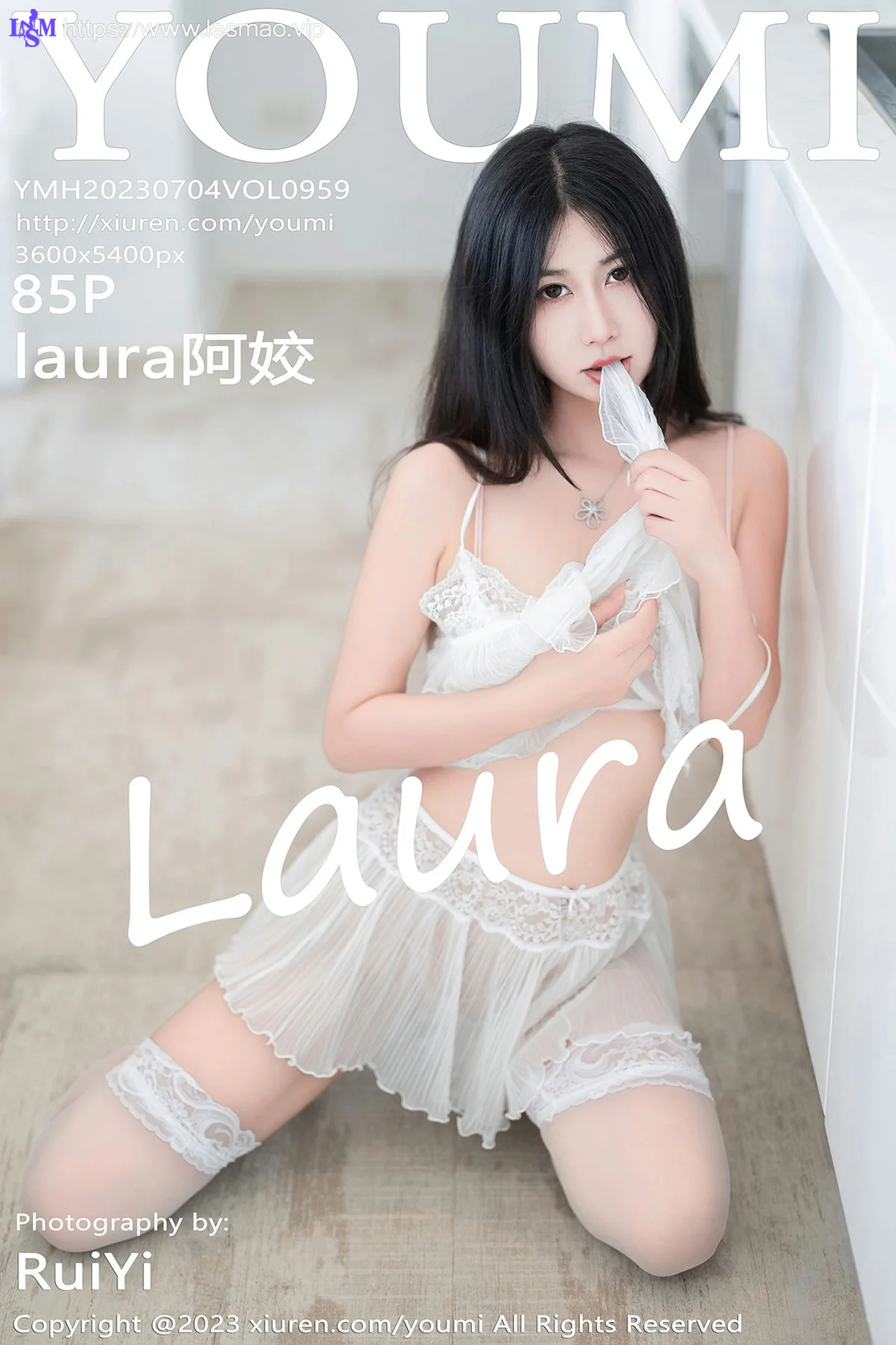 YOUMI 尤蜜荟 Vol.959 laura阿姣 白色网纱服饰泰国旅拍 - 86
