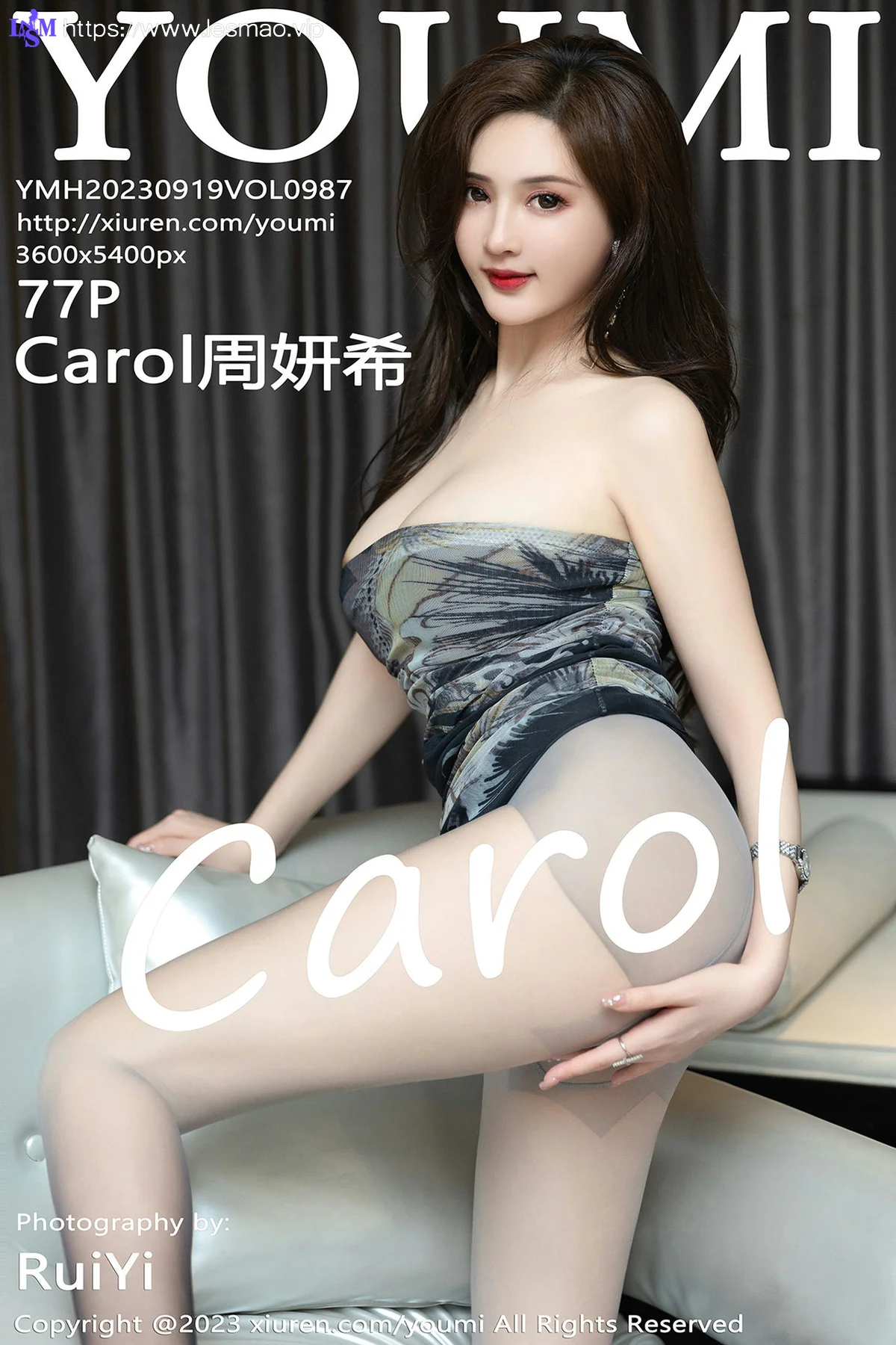 YOUMI 尤蜜荟 Vol.987 Carol周妍希 魅惑灰丝性感写真33 - 78