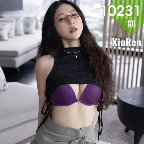 XiuRen 秀人 No.10231 鱼子酱Fish 紫色内衣魅惑黑丝