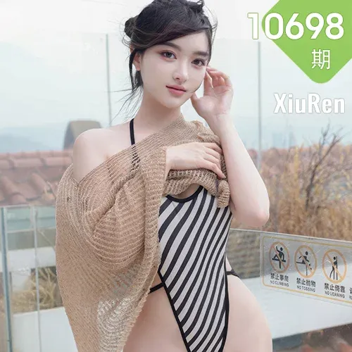 XiuRen 秀人 No.10698 白露lulu 黑白色比基尼