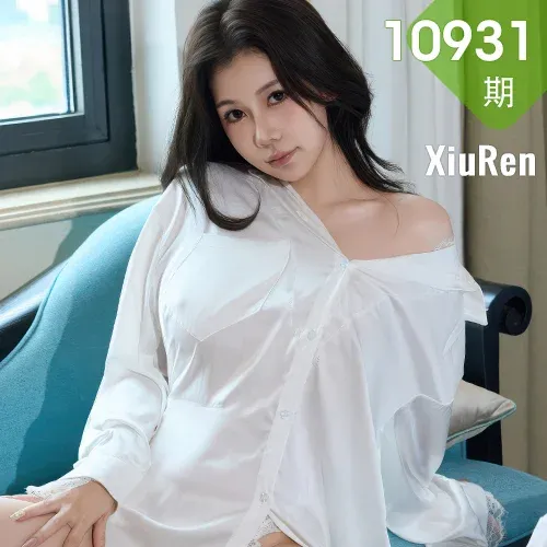 XiuRen 秀人 No.10931 尹甜甜sunny 透视衬衫淡黄蕾丝裙