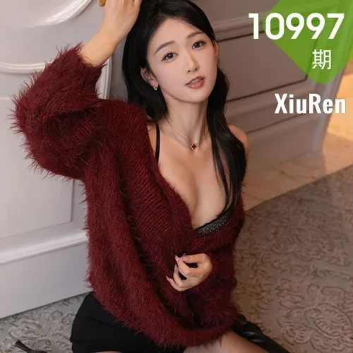 XiuRen 秀人 No.10997 唐安琪 红色毛衣魅惑黑丝
