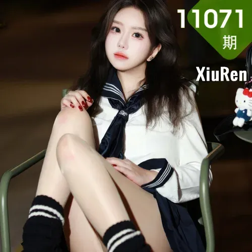 XiuRen 秀人 No.11071 小薯条nienie 白T搭配黑色短裙