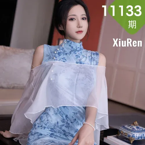 XiuRen 秀人 No.11133 鱼子酱Fish 青瓷连衣裙肉丝
