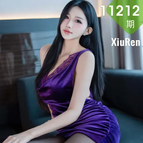 XiuRen 秀人 No.11212 shelly诗莉 紫色连衣短裙