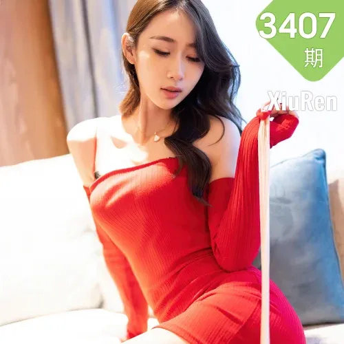 XiuRen 秀人 No.3407  艳猩红吊裙 萌白酱 性感写真