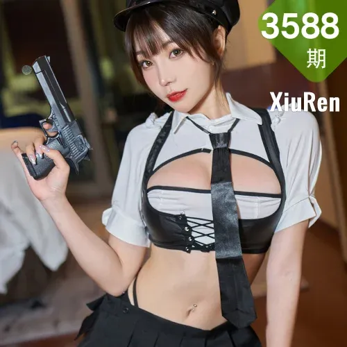 XiuRen 秀人 No.3588 情趣警花制服系列 芝芝Booty 性感写真1