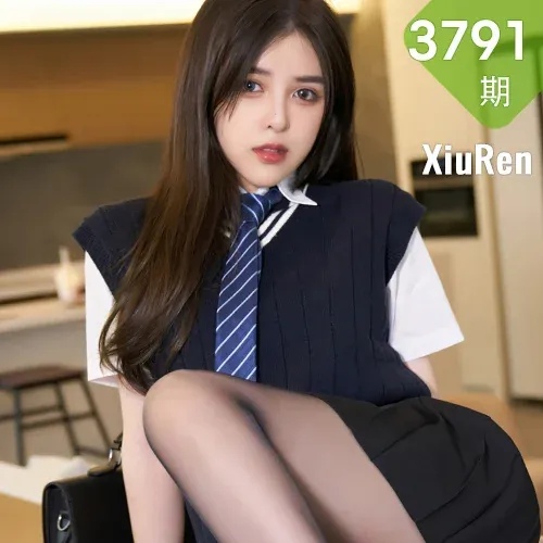 XiuRen 秀人 No.3791 清纯学院制服 韩静安 性感写真3