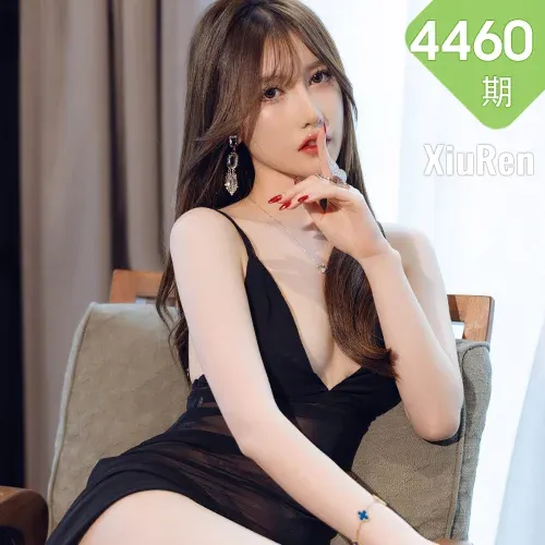 XiuRen 秀人 No.4460 黑色轻透长裙 美桃酱 性感写真2