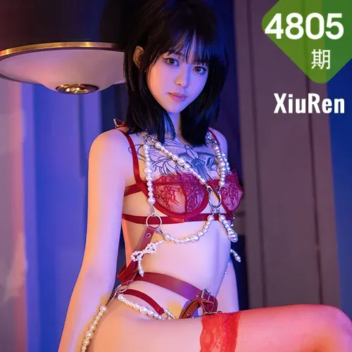 XiuRen 秀人 No.4805 红色丝袜丝 奶瓶. 性感写真