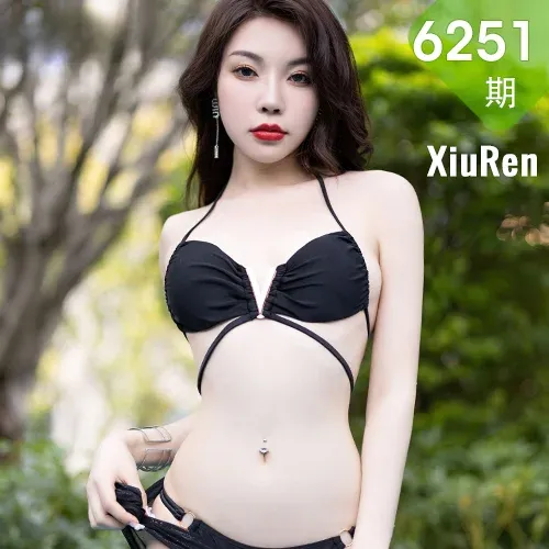 XiuRen 秀人 No.6251 徐莉芝Booty 黑色比基尼性感写真