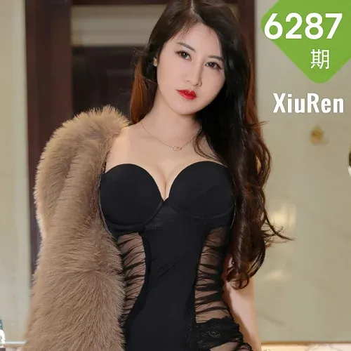 XiuRen 秀人 No.6287 诗诗kiki 薄纱露肩连衣短裙性感写真33