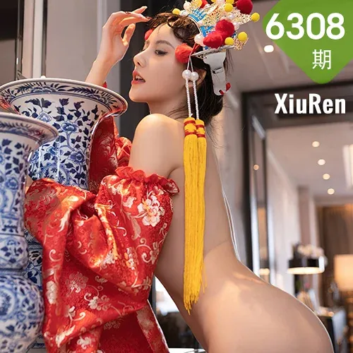 XiuRen 秀人 No.6308 就是阿朱啊 喜庆花嫁主题澳门旅拍111