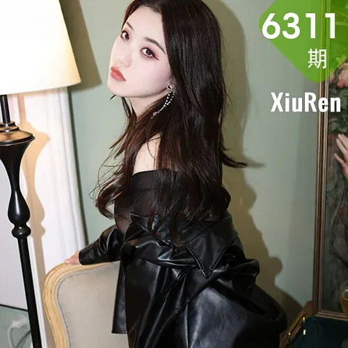XiuRen 秀人 No.6311 米娜MnaL 黑色网纱轻透连体衣性感写真2