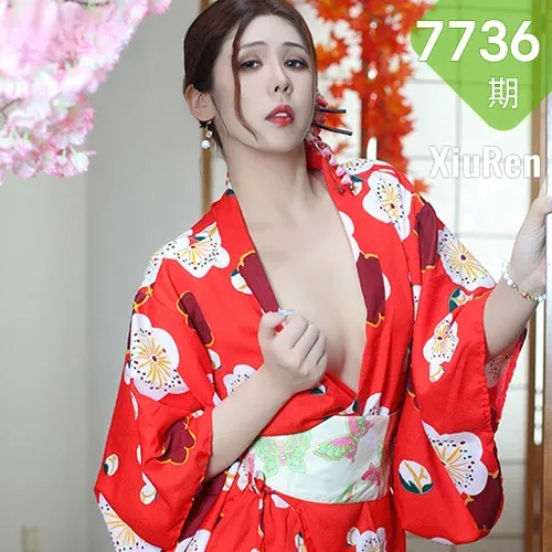 XiuRen 秀人 No.7736  月野兔美妞 红色和服性感写真