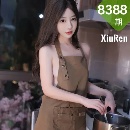 XiuRen 秀人 No.8388 桃妖夭 咖啡色围裙性感写真111