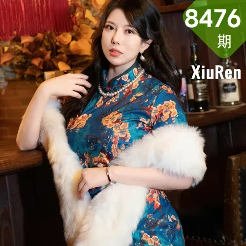 XiuRen 秀人 No.8476 白茹雪 白色轻透上衣深色旗袍