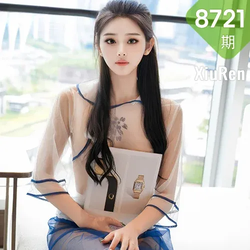 XiuRen 秀人 No.8721 惜惜free 蓝白色透明旗袍性感写真1